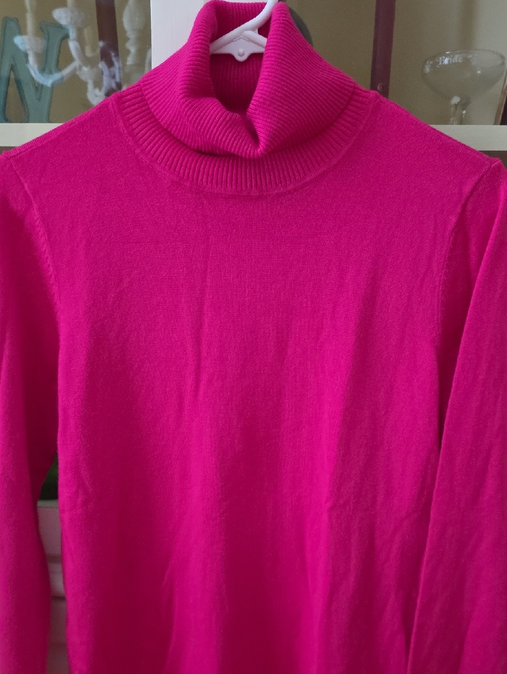 Calvin Klein Classic Women's Fuchsia Turtleneck Sweater